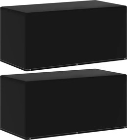 vidaXL Huse mobilier de grădină, 2 buc., 6 ocheți, 160x80x75 cm