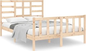 vidaXL Cadru de pat, 140x190 cm, lemn masiv