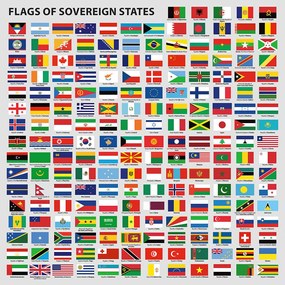 Tapet FLAGS OF SOVEREIGN STATES