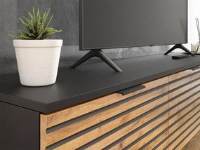 Dulap Surezina 3D (Negru grafit + Stejar wotan) . 1105938