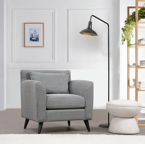 Fotoliu Nordic, Negru / Gri