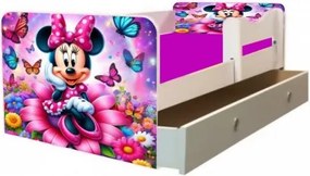 Pat copii junior Minnie flower-saltea ,sertar
