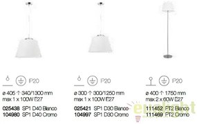 Pendul diametru 30cm CYLINDER SP1 D30 CROMO 104997