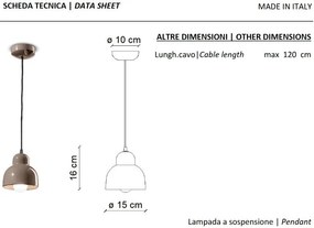 Pendul ceramic design italian realizat manual BERIMBAU Large