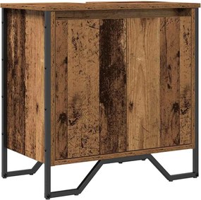 vidaXL Dulap pentru Chiuveta de Baie cu ușă Lemn Vechi 60 x 35 x 60 cm
