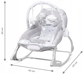ShopJK BALANSOAR CU VIBRAȚII PENTRU BEBLUȘI KIDWELL PINO GRI