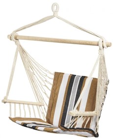 HR HAMAC SUSPENDAT BLK&BROWN STRIPE94X50