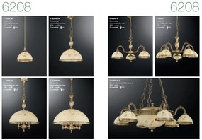 Lustra din alama cu sticla decorata design italian D-38cm 6208