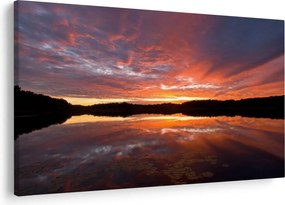 Tablou - Apus de soare peste lac (90x60 cm)