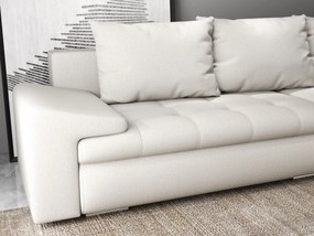 Colțar extensibil dumonde cu ladă de depozitare si sezut confortabil din spuma high-density, Leonardo Enjoy Bej 260x185 cm II