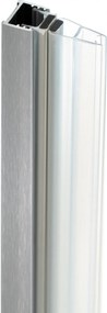 Profil pentru usa cabina de dus, incastrata, otel slefuit, 195 cm, Sistem Prizma Otel slefuit