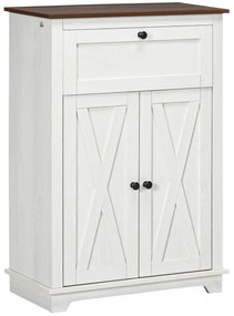 HOMCOM Bufet de depozitare cu multiple spații de depozitare, 2 uși cu raft reglabil, 1 sertar, dim. 60L x 30Ad x 87,5Î cm | Aosom Romania