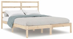 3104913 vidaXL Cadru de pat, 140x190 cm, lemn masiv de pin