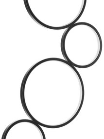 ONLI - Lampă de podea LED RINGS, 58 W, 230 V, 4000 K, neagră