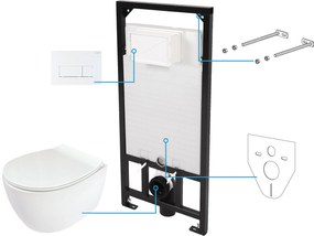 Deante Silia set cadru și vas wc, capac+ buton de spălare CDLA6ZPW