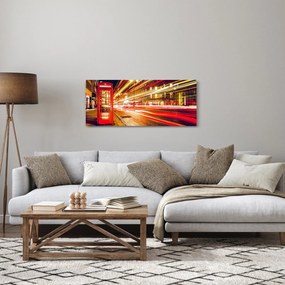 Tablou cu căsuța telefonică roșie din Londra (120x50 cm)
