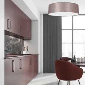 Plafonieră ZIGGY 3xE27/60W/230V roz/aurie