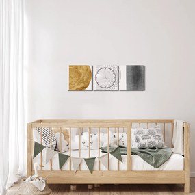Tablou - Arcuri rustice N⁰3 (cu ceas) (90x30 cm)