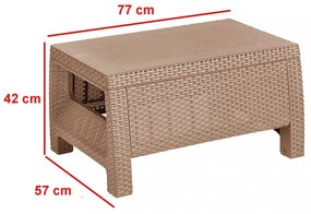 Set mobilier de grădină pentru balcon Corowa, culoare cappuccino