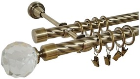 Galerie KULA CRYSTAL dubla twist - 19/19 - aur antic (Alege marime: 280 cm)