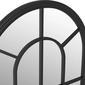 Oglinda de gradina, negru, 60x45 cm, fier pentru uz exterior 1, Negru