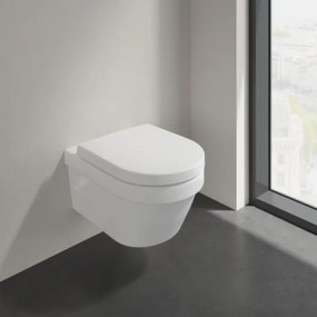 Capac WC Villeroy & Boch ARCHITECTURA, cu închidere lentă, alb - 98M9C101