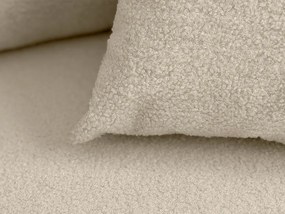 Canapea extensibila de colt SMART BOUCLE, crem, reversibila, 232x143 cm