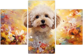 Tablou - Câine fericit (90x60 cm)