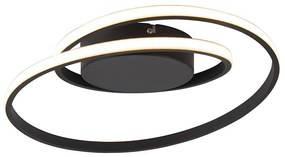 Plafoniera de design neagra cu LED inclus, cu dimmer in 3 trepte - Krula