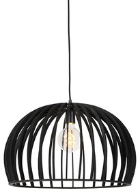 Lampă suspendată Art Deco din lemn negru 50 cm - Twain