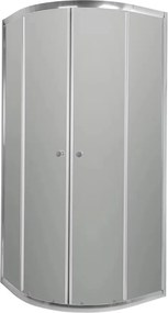 Cabina de dus semirotunda Invena Vitoria si usi culisante 90x90 crom sticla grafit