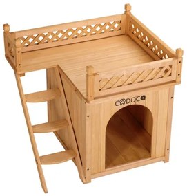 Deuba Casuta pentru pisici cu balcon 53x54x64 cm