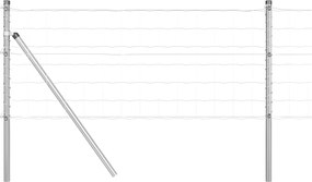 vidaXL Gard cu Stâlp Argintiu 0,6 x 10 m Oțel și PVC