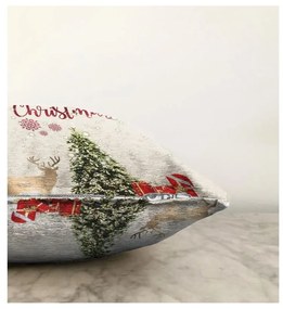 Față de pernă 43x43 cm cu model de Crăciun – Mila Home