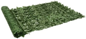 Paravan de balcon, frunze verde inchis, 400x150 cm