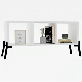 Comoda tv si biblioteca Gordon culoare alb 101 cm