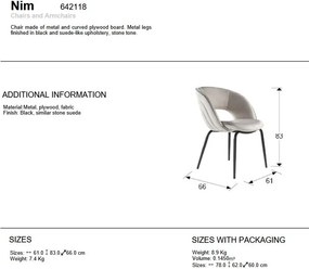 Scaun modern design LUX Nim stone