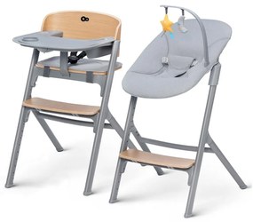 Scaun de masă pentru copii 3 în 1 KINDERKRAFT SELECT LIVY Premium stejar + șezlong CALMEE