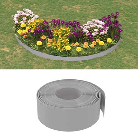 vidaXL Borduri de grădină, 4 buc, gri, 10 m 20 cm, polietilenă