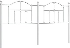 vidaXL Tăblie de pat de schimb metalică, alb, 180 cm