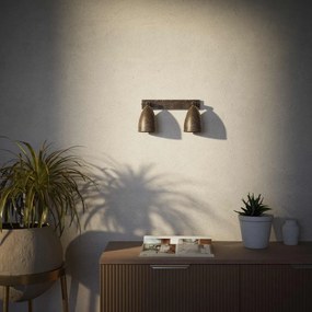 Aplica de perete din alama cu 2 spoturi directionabile Stoccolma