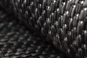 Covor SISAL SION cerc A5165A Melanj țesute plate negru