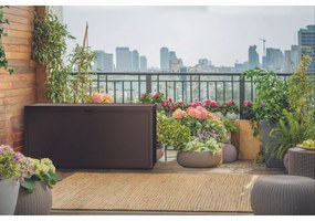 Cutie de depozitare Keter Garden Emily maro, 280 l, 118 x 58 x 45 cm