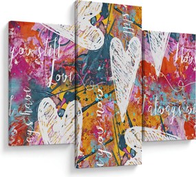 Tablou - Inima pe un fundal abstract (90x60 cm)