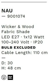 Veioza/Lampa de masa design decorativ, NAU H 48cm