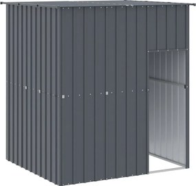 vidaXL Cușcă câine cu acoperiș antracit 165x153x181 cm oțel galvanizat