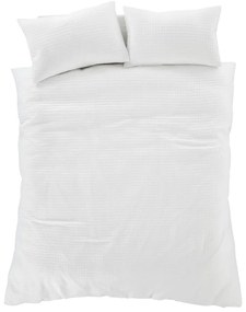 Lenjerie de pat albă pentru pat dublu 200x200 cm Muscat Waffle – Pineapple Elephant