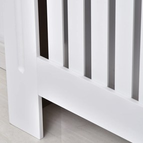 HOMCOM masca de calorifer, din lemn MDF, 112x19x81cm, alb | AOSOM RO