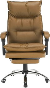 Scaun birou DRAKE, maro/crom, piele ecologica/metal, 72x85x111/118 cm