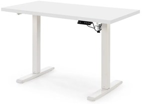 Masa de birou cu functie de reglare a inaltimii B54 alb/alb L120 cm